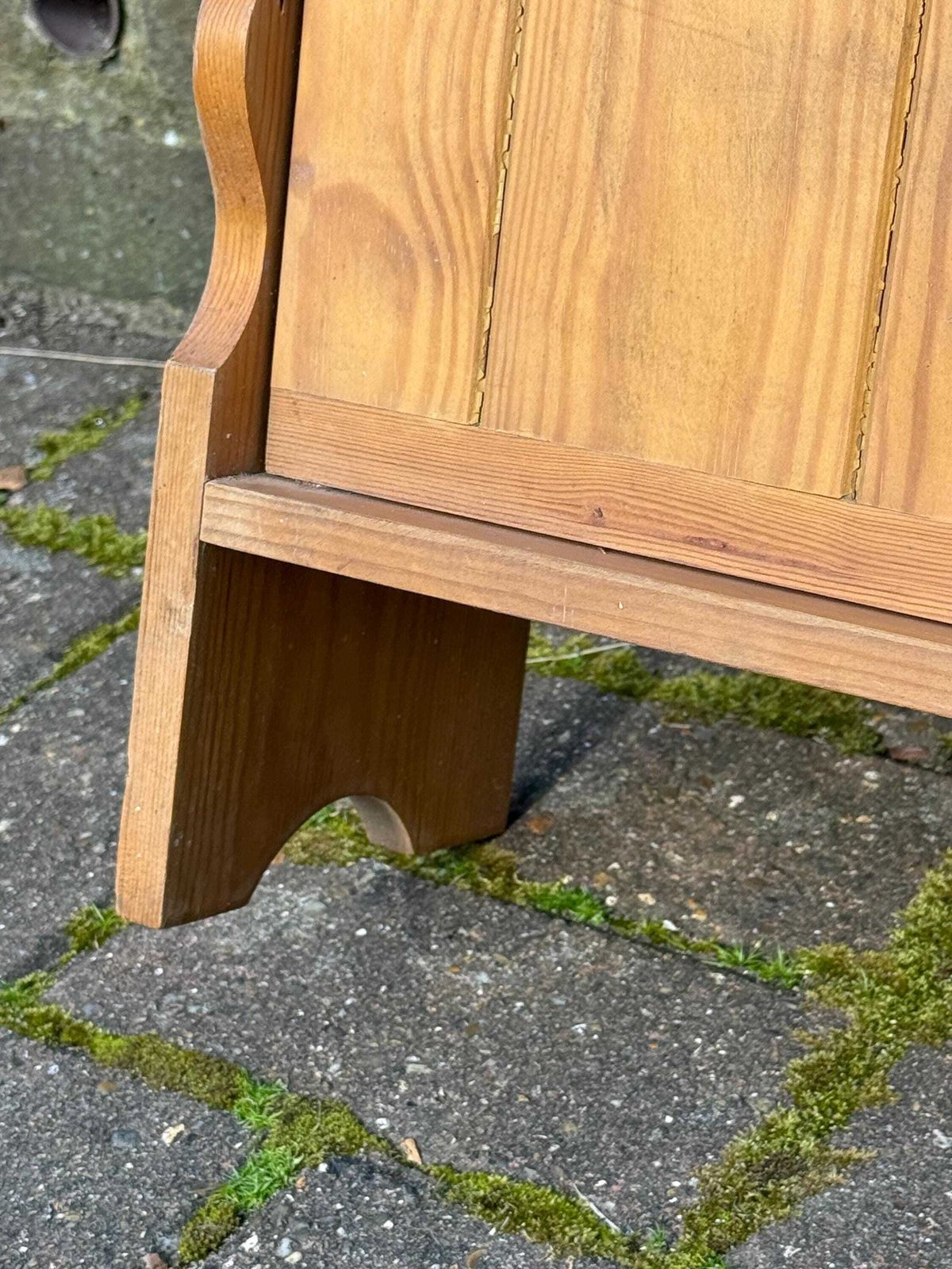 photo buy Handmade Rustic Original Pine Wall Shelf And Cupboard – Late 20th Century Country Style (Circa 1970s–1980s), Made In England