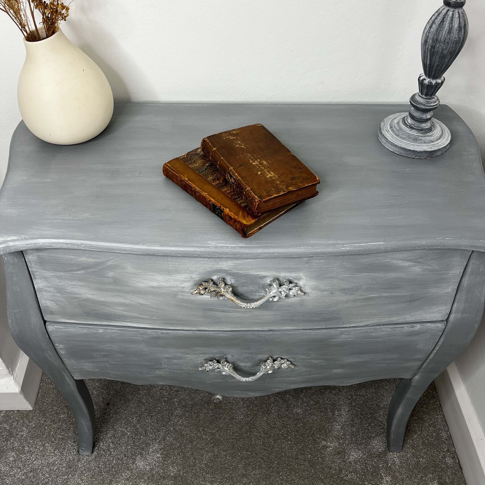 Vintage Bow Fronted Chest Of Drawers photo furniture