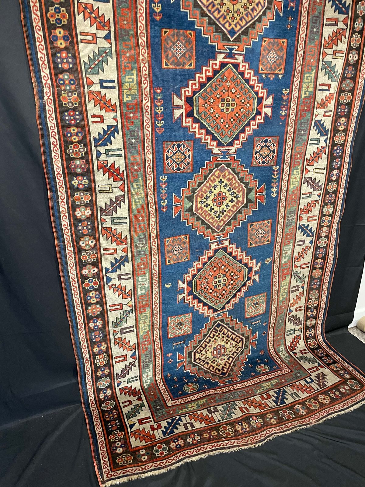 Antique Caucasian Kazak, 1900s photo Textiles
