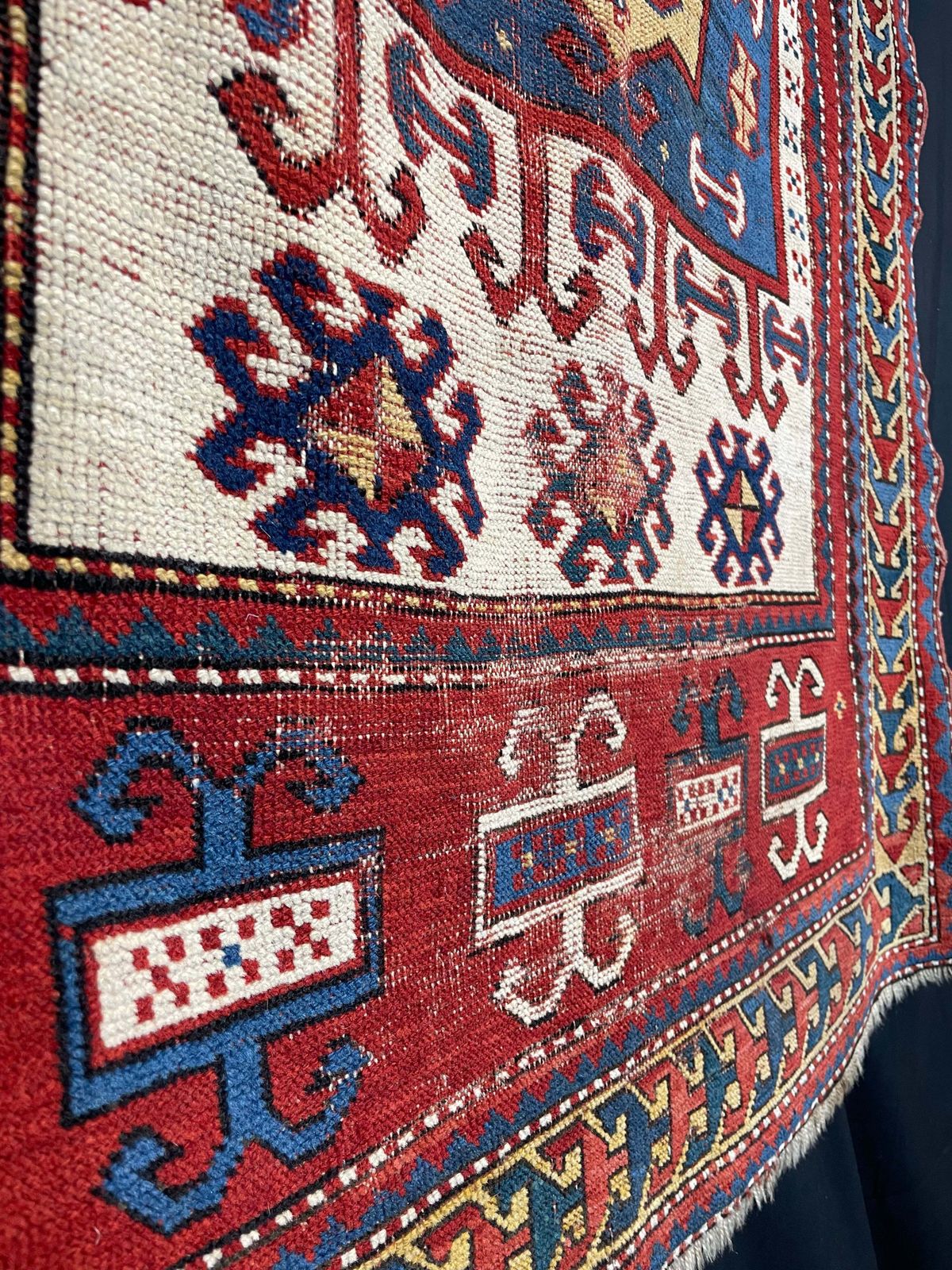 Textiles Antique Caucasian Karachov Prayer Rug photo