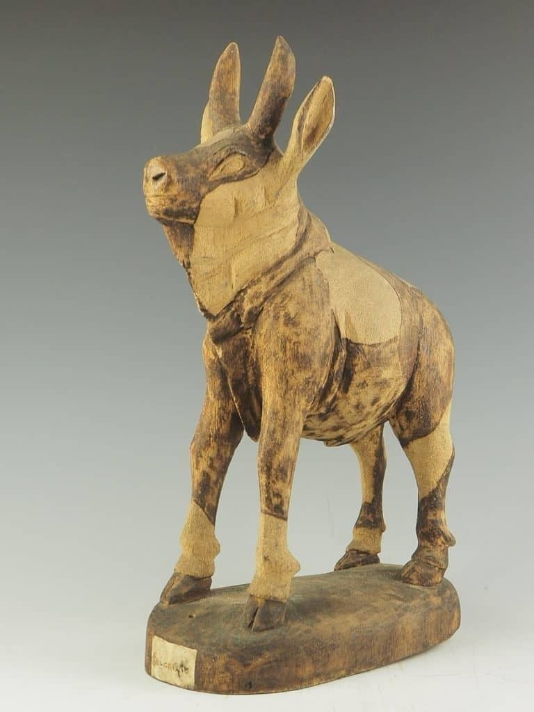Belcanto Folk Art Sculpture Of A Goat photo for sale