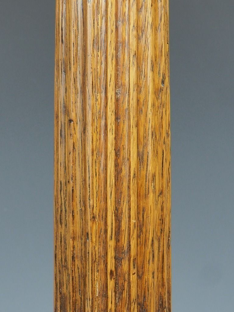 Antique Tall Oak Corinthian Table Lamp photo vintage