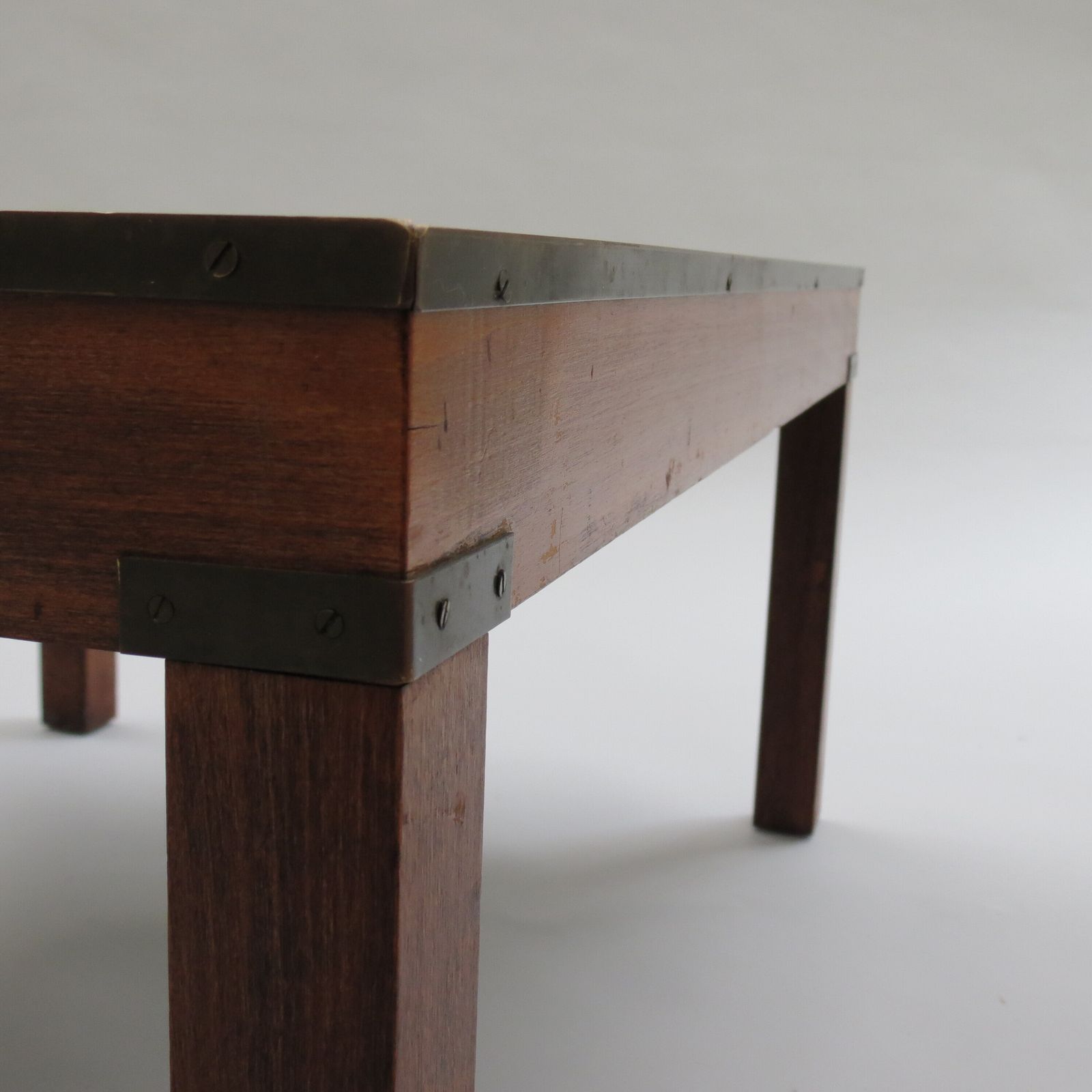 photo furniture 1970s Maison Jansen Campaign Style Coffee Table World Map