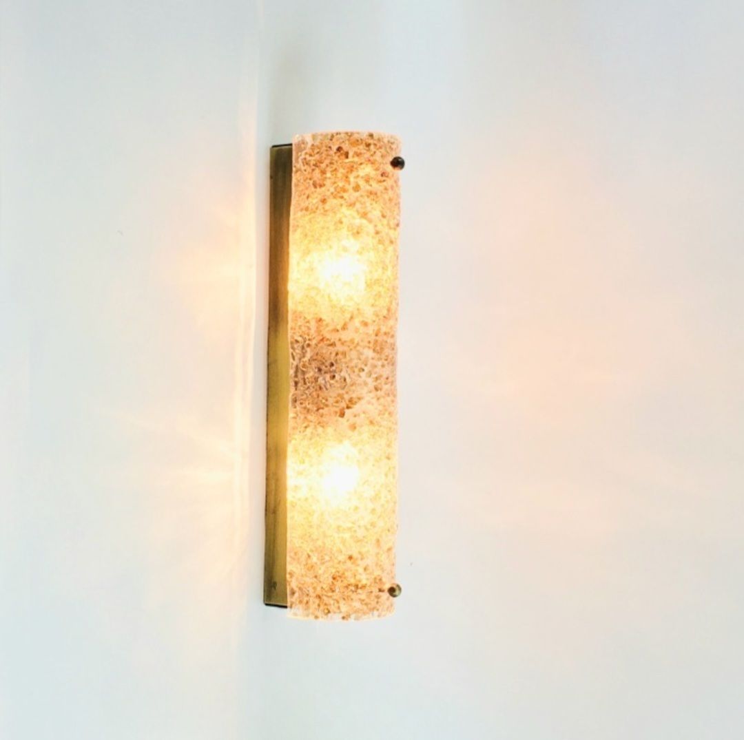 Pair Of Mid Century Modern Tubular Murano Glass Wall Lights From Hillebrand, Germany, 1970s photo vinterior