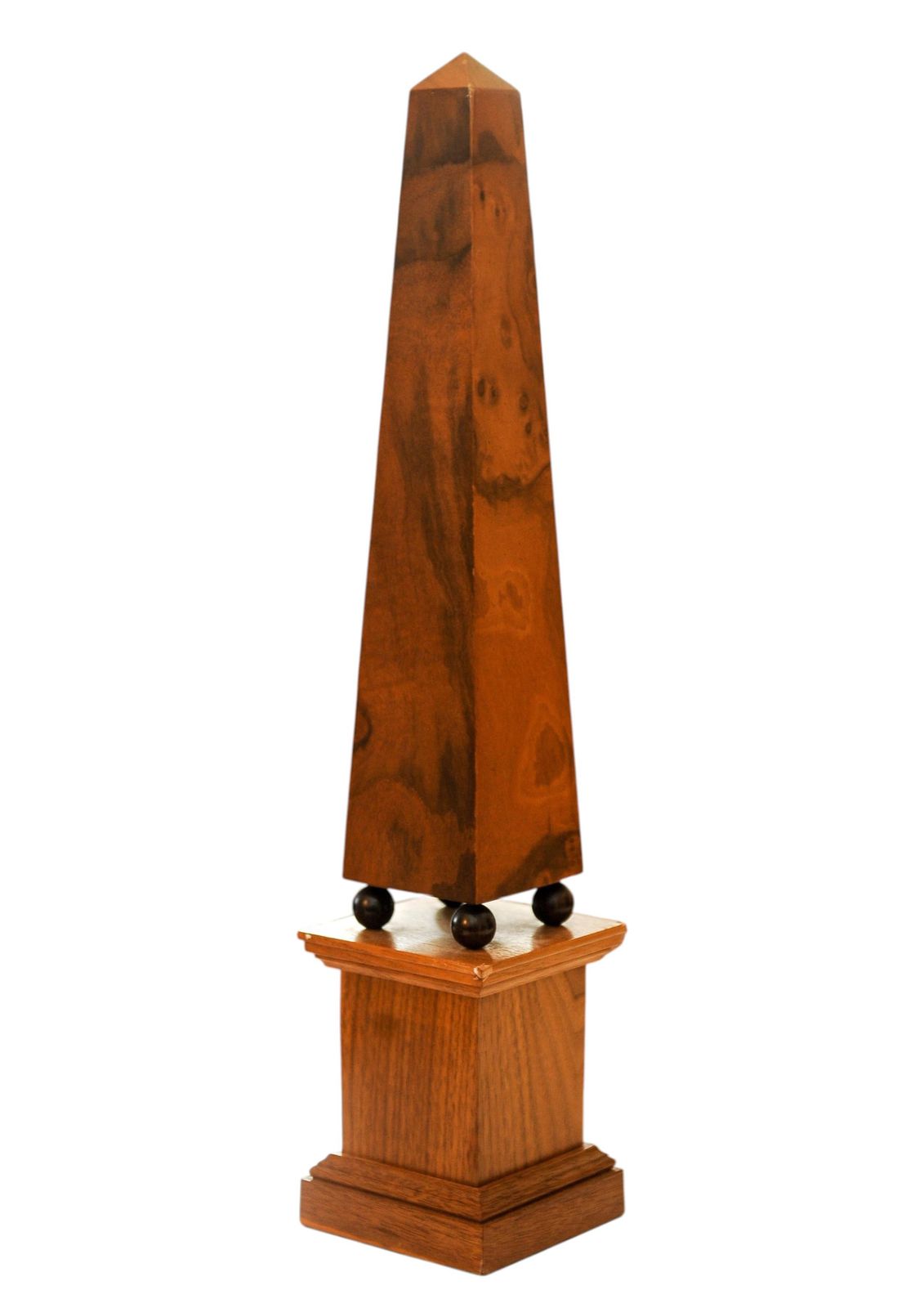 David Linley Sycamore And Walnut Wood Desk Obelisk photo for sale