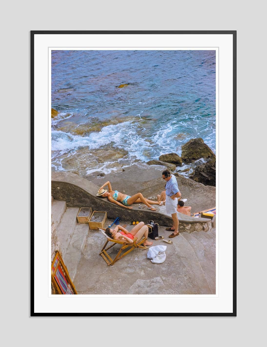 Toni Frissell 'Capri Conversations' 1954 Archival Pigment Print Framed In Black