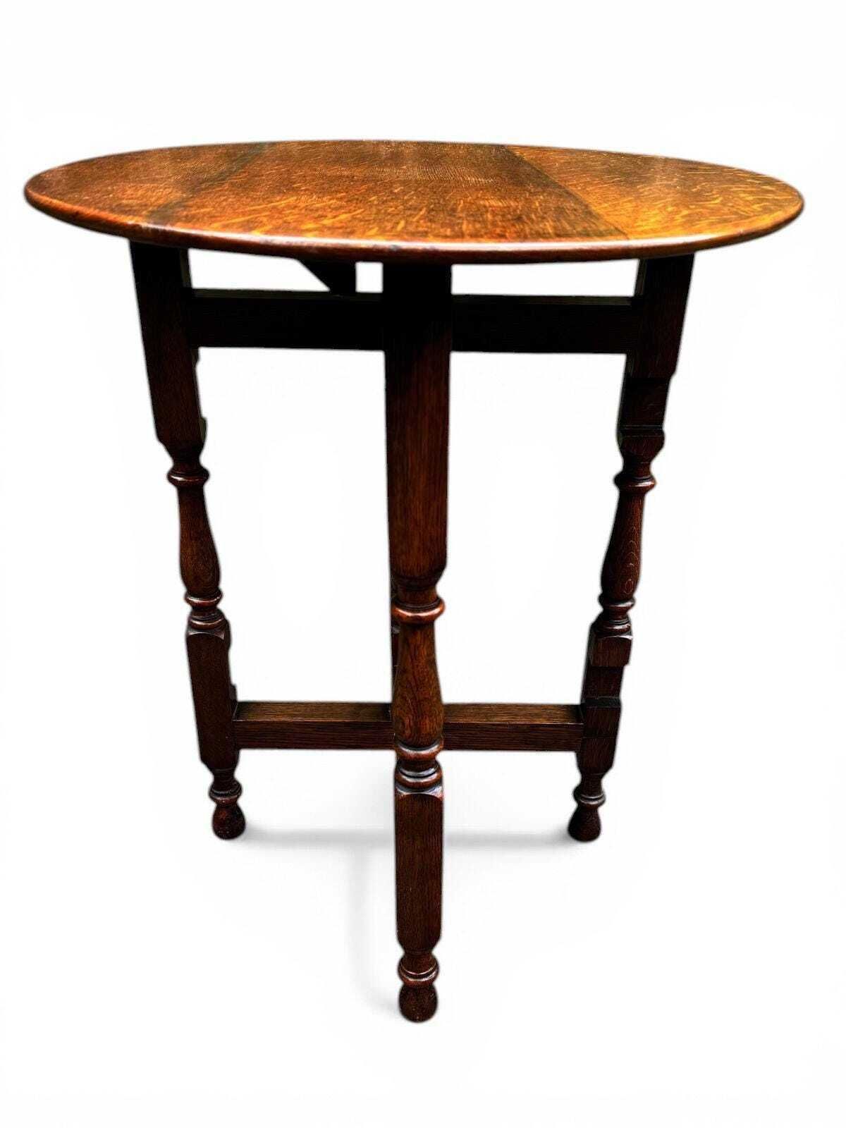 Antique Edwardian Oak Folding Table / Gateleg Style / C1910 photo furniture