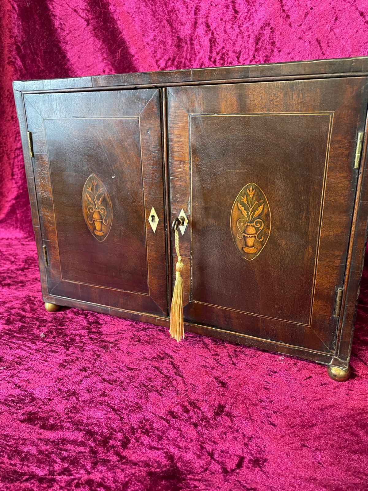 Georgian Small Inlaid Mahogany Spice Cabinet Circa 1810 photo Furniture
