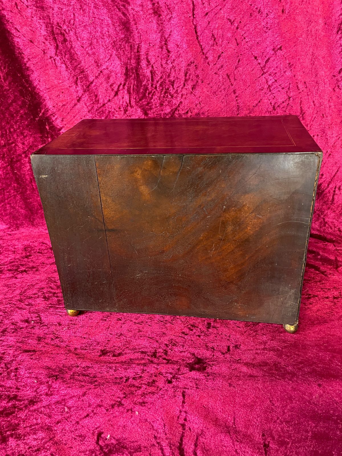 photo furniture Georgian Small Inlaid Mahogany Spice Cabinet Circa 1810
