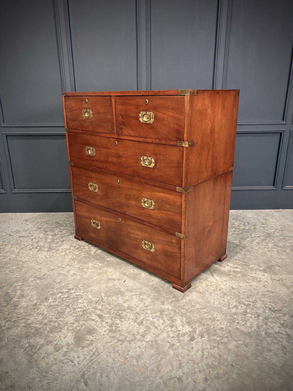 Mahogany Military Campaign Chest By Ross & Co.