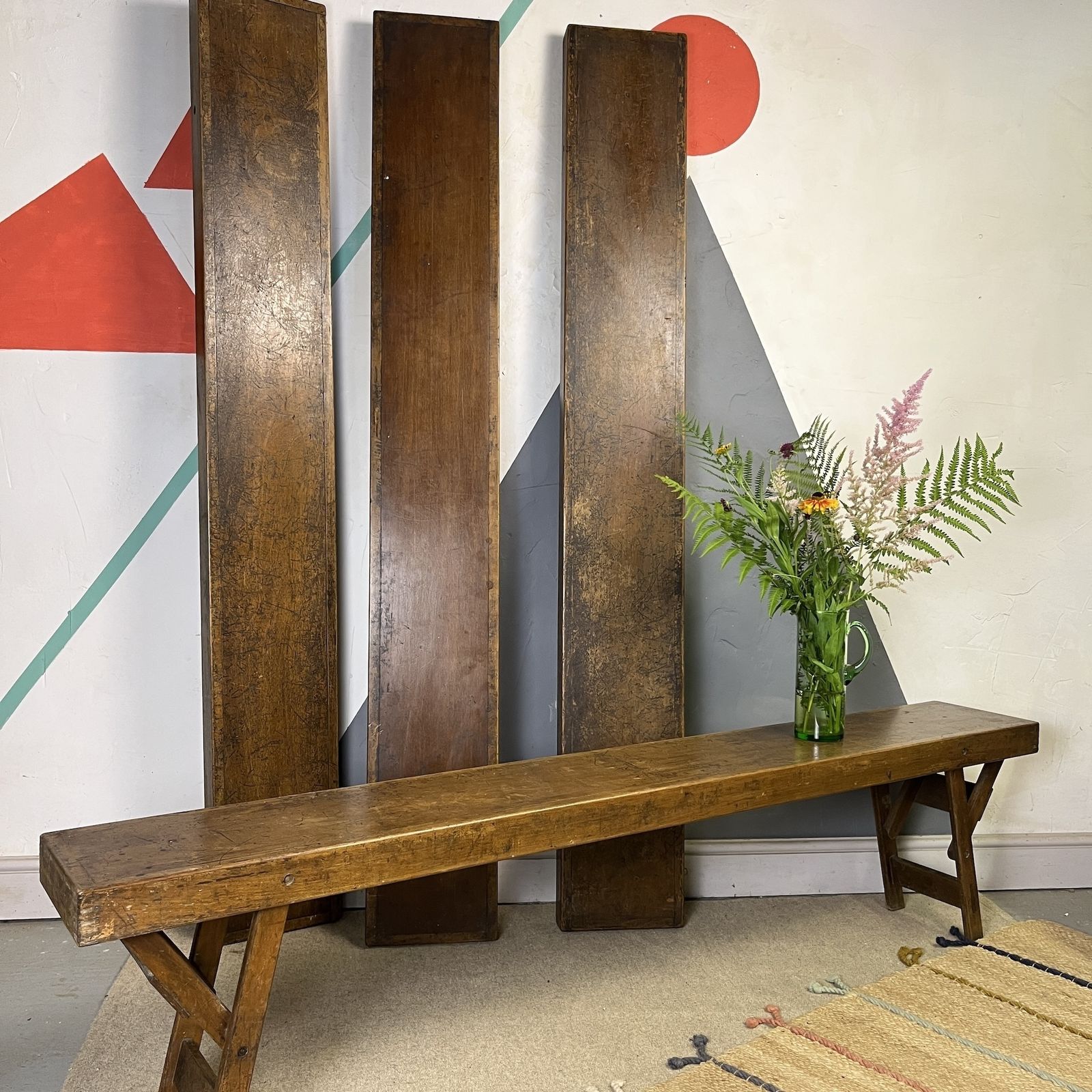 Mid Century Folding Bench, 1950s photo furniture