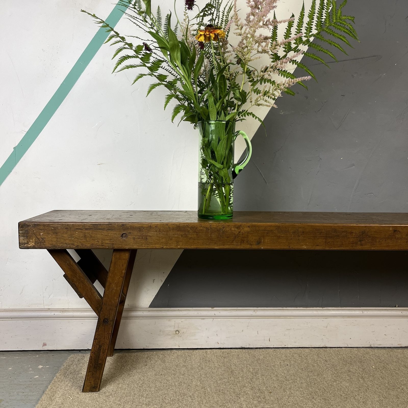 Mid Century Folding Bench, 1950s photo for sale