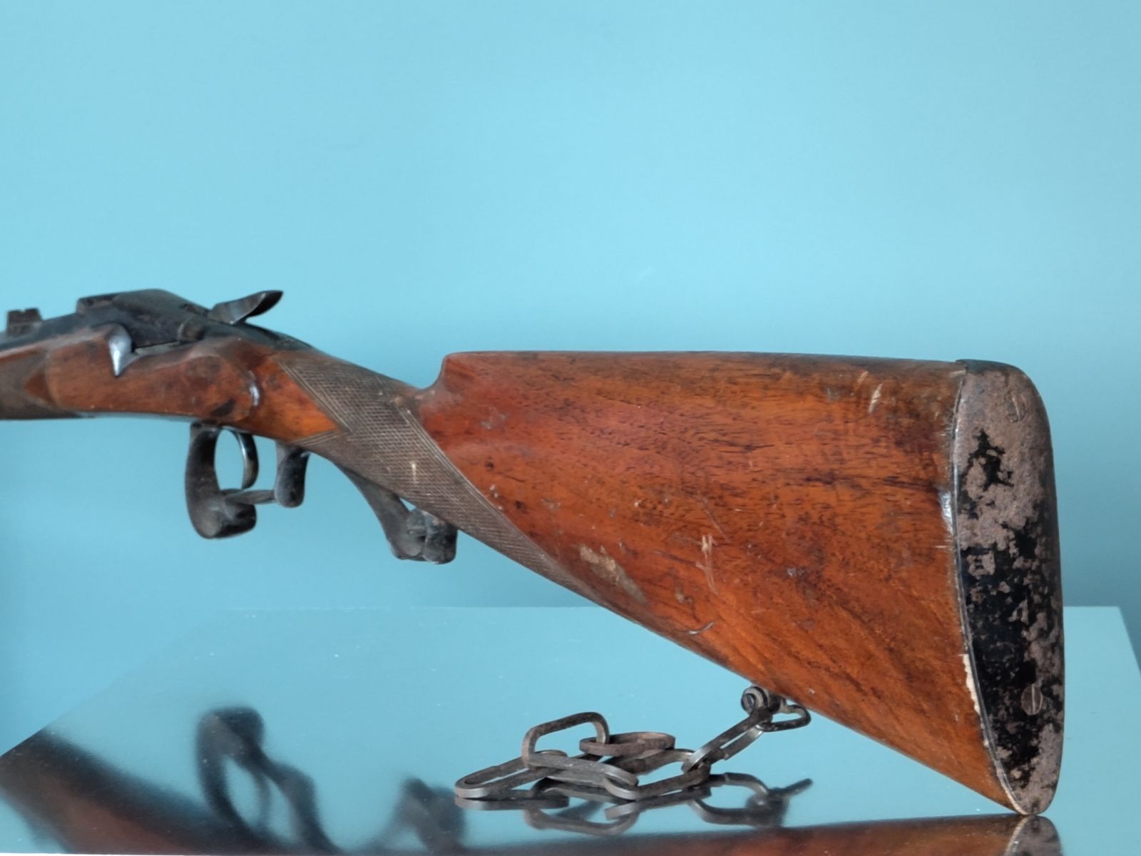 photo vinterior Finely Crafted Belgian Decorative Lodge Rifle, Engraved & Carved (C. 1893–1930)