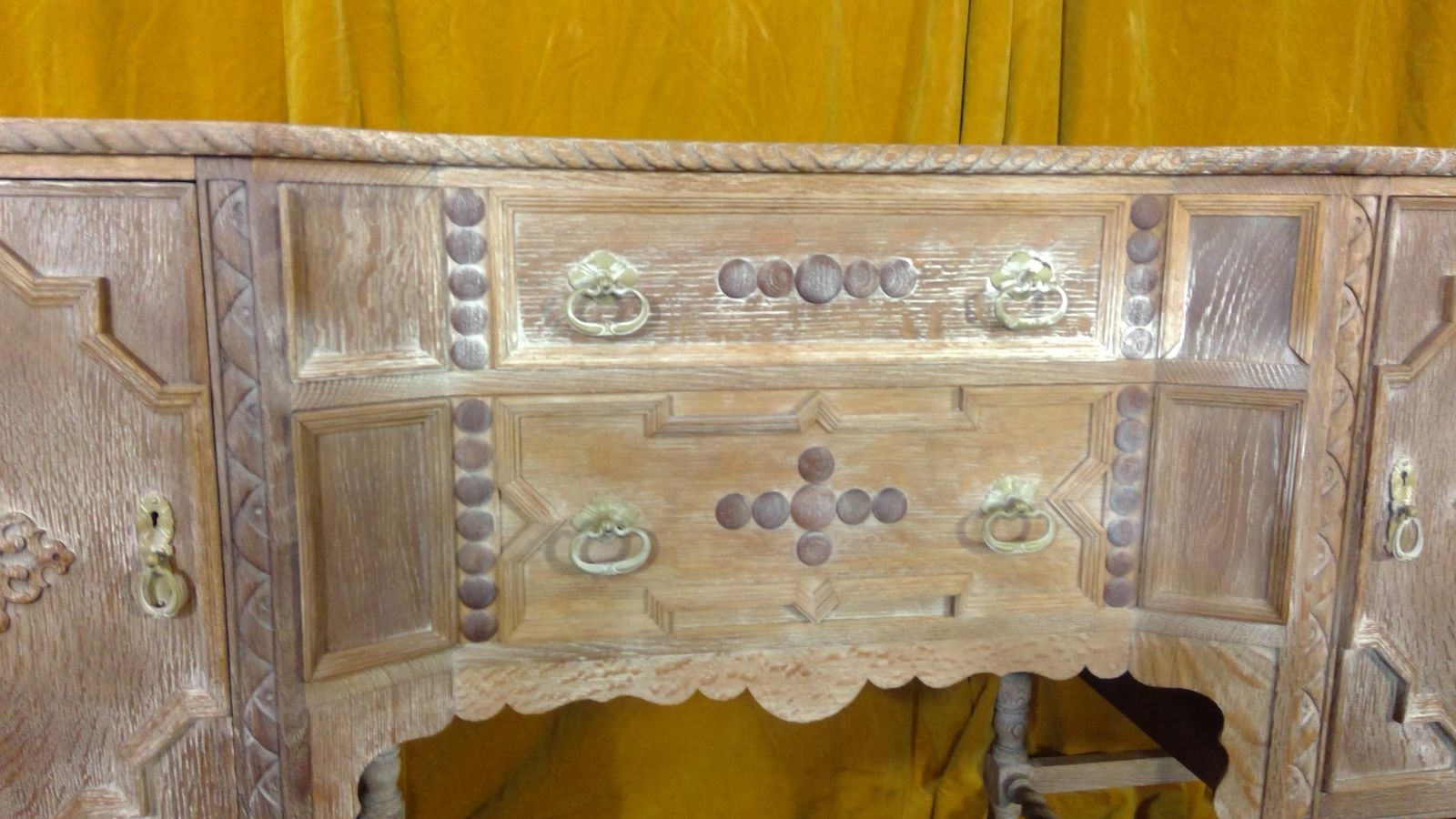 photo buy A Large And Impressive Bleached Oak(cerused) Carolian Style Sideboard