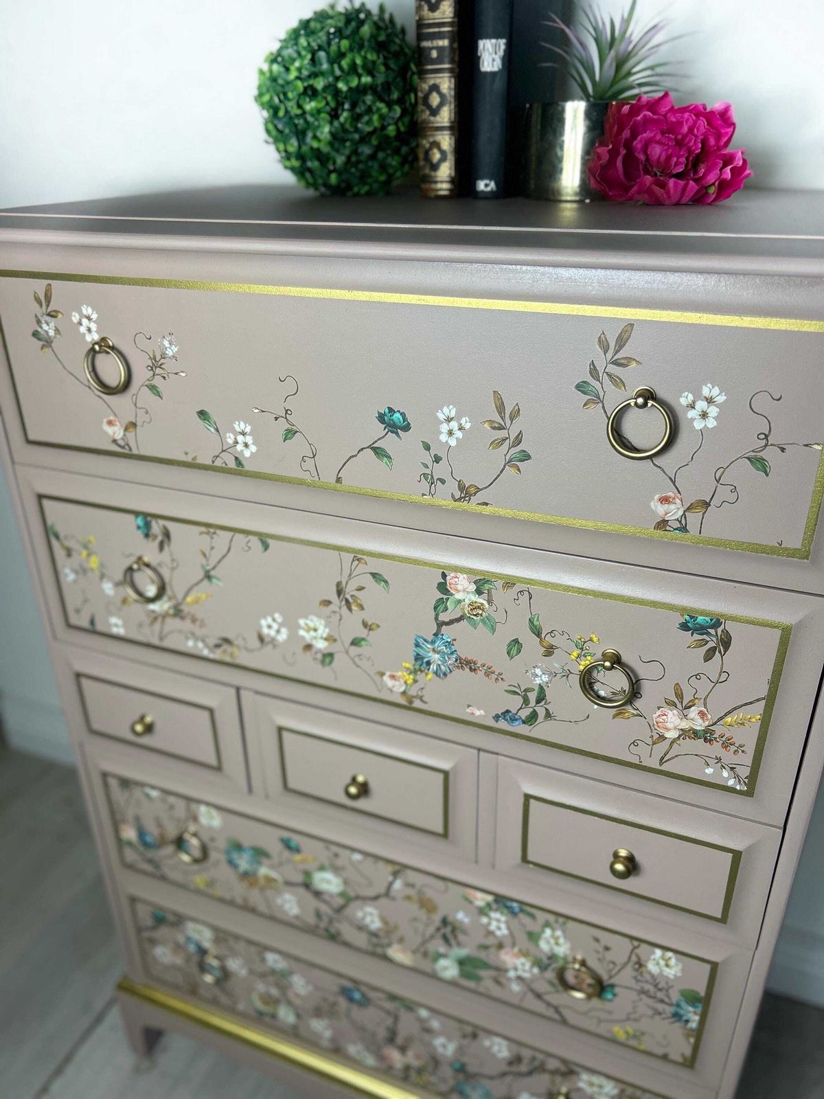 Stag Pink Tallboy Chest Of Drawers photo 755.0