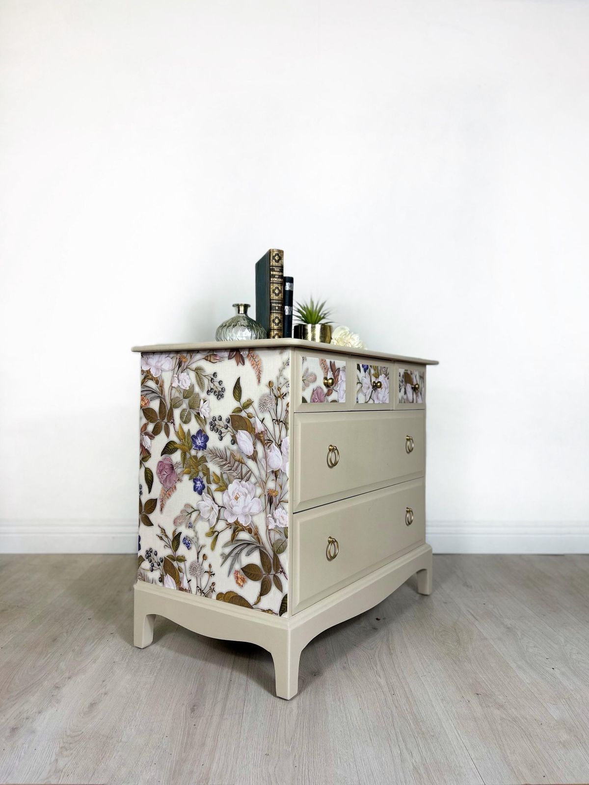 Stag 3 Over 2 Neutral Floral Chest Of Drawers photo 505.0