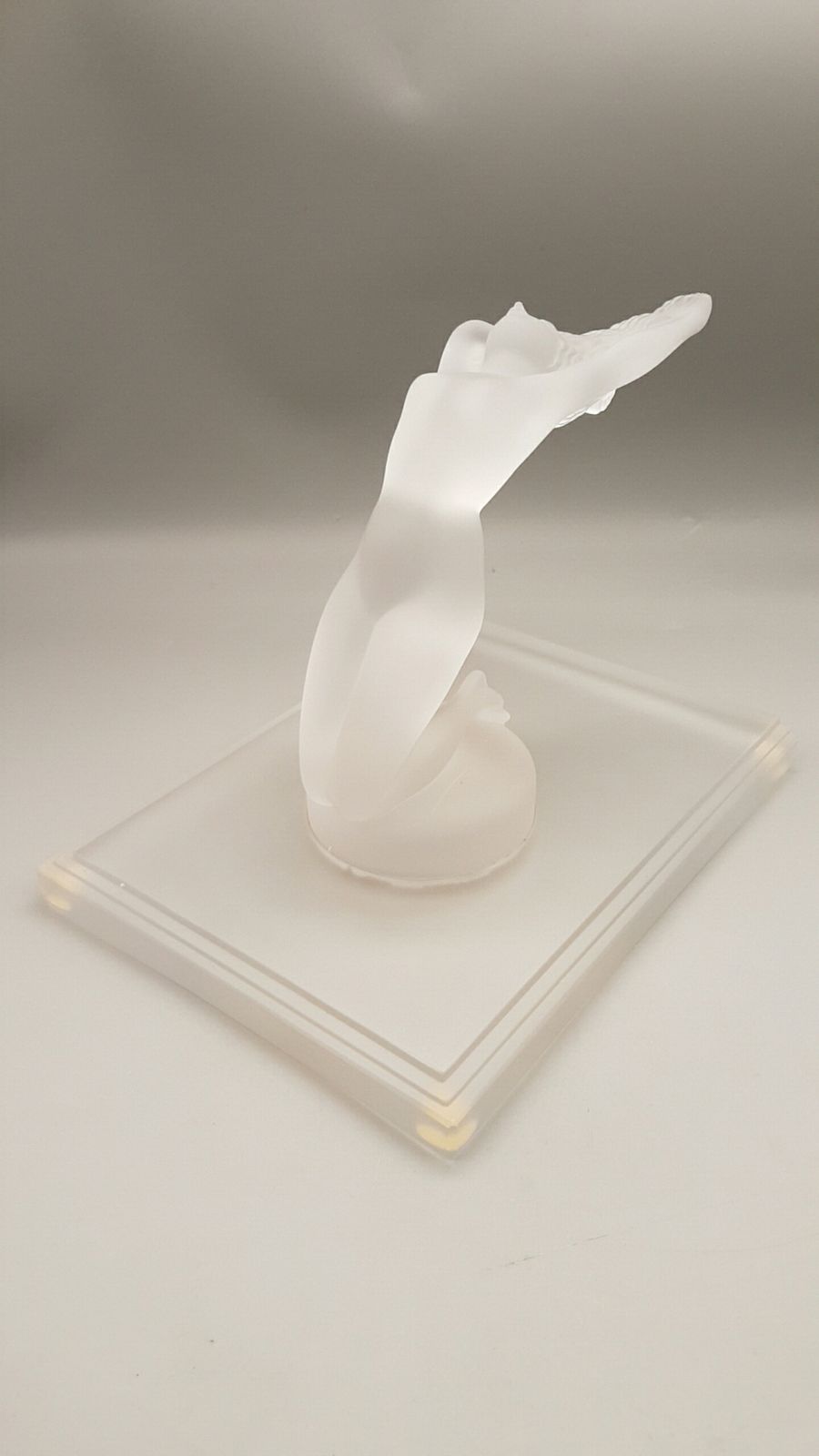 French Rene Lalique Vintage Pair Frosted Glass ‘Chrysis’ Bookends photo vinterior