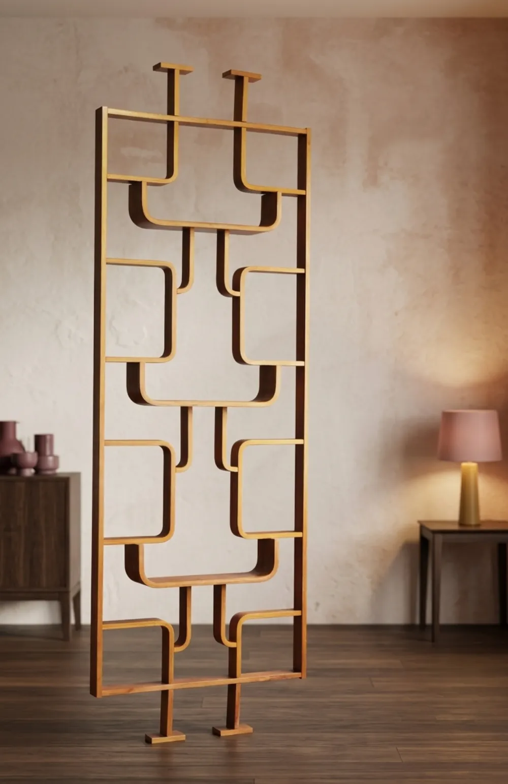 Vintage Room Divider By Ludvik Volak For Drevopodnik Holesov, 1970s