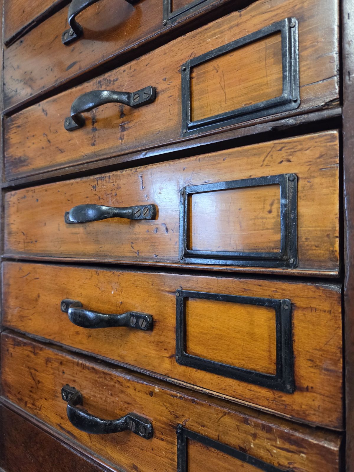 photo furniture Early 20th Century Tall British Government Issue Mahogany Notary Drawer Cabinet   King George V   1932