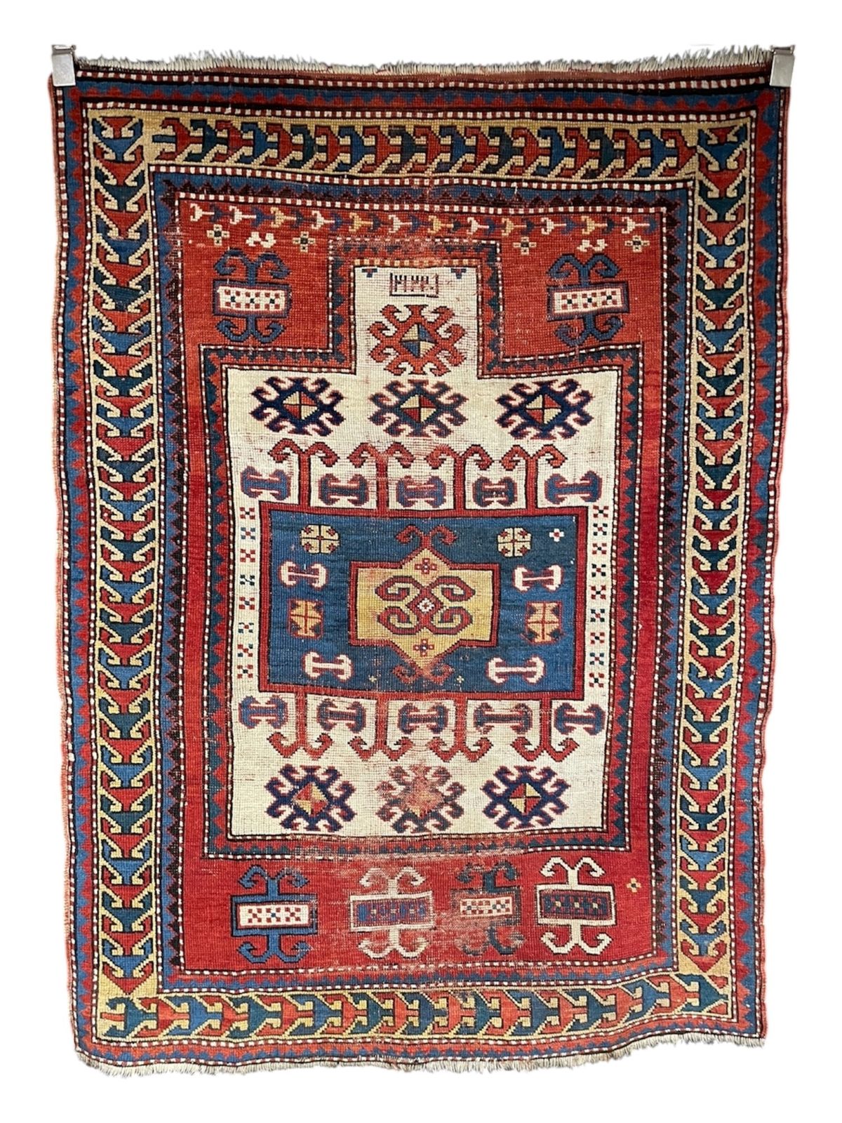 3995.0 Antique Caucasian Karachov Prayer Rug photo