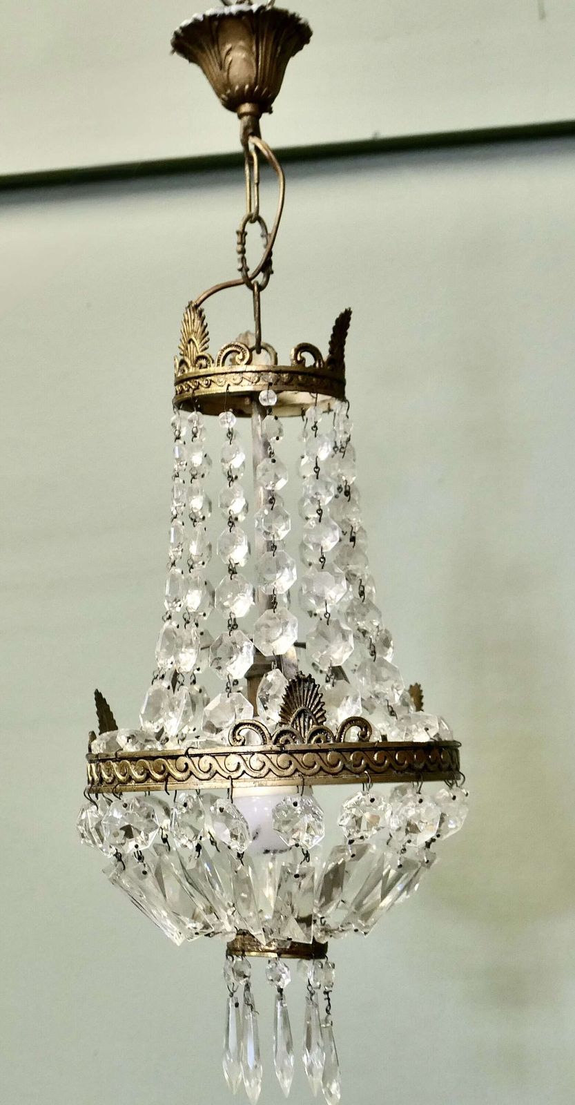 French Empire Style Tent And Baked Chandelier This Is A Lovely Piece photo 660.0