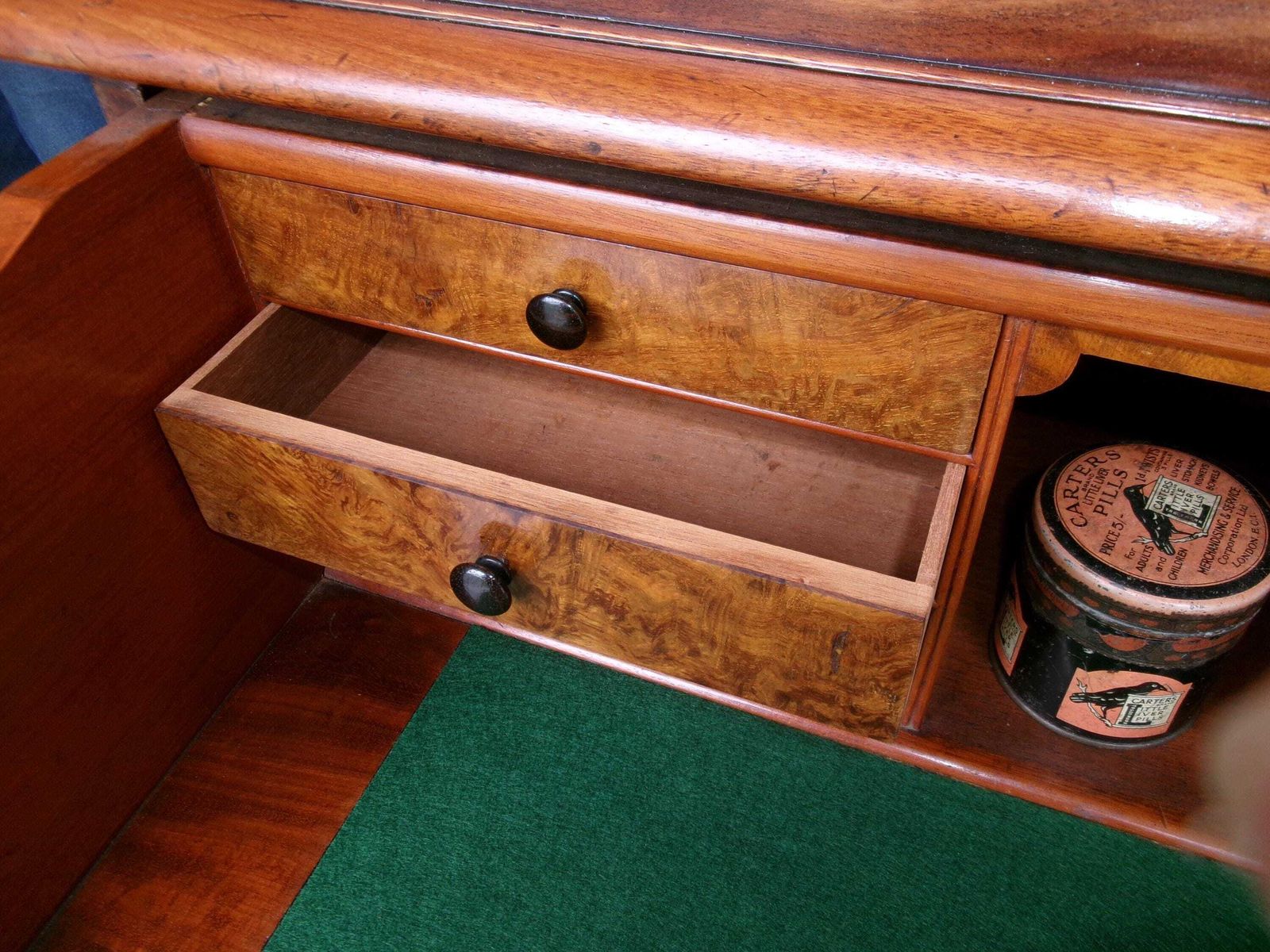 photo buy C1835 Mahogany Georgian Secretaire, William IV Bookcase / Desk, Antique Furniture