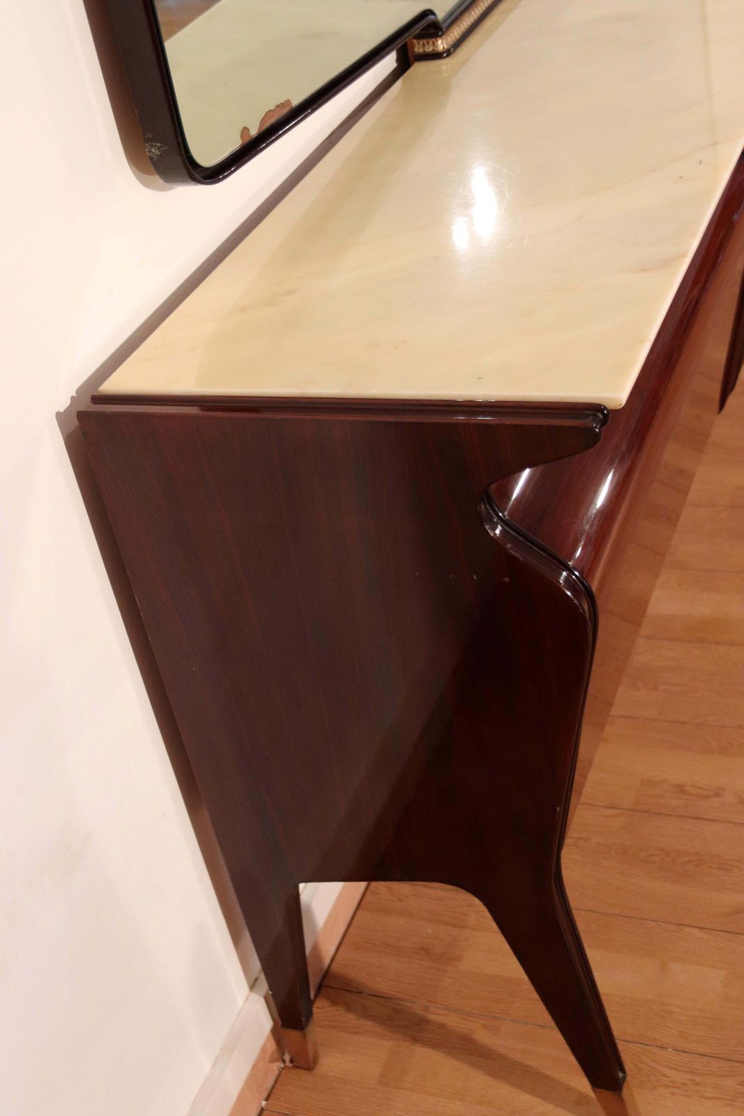 4412.0 Mid Century Sideboard By Osvaldo Borsani, Mahogany Rosewood Onyx, Italy, 1950s photo