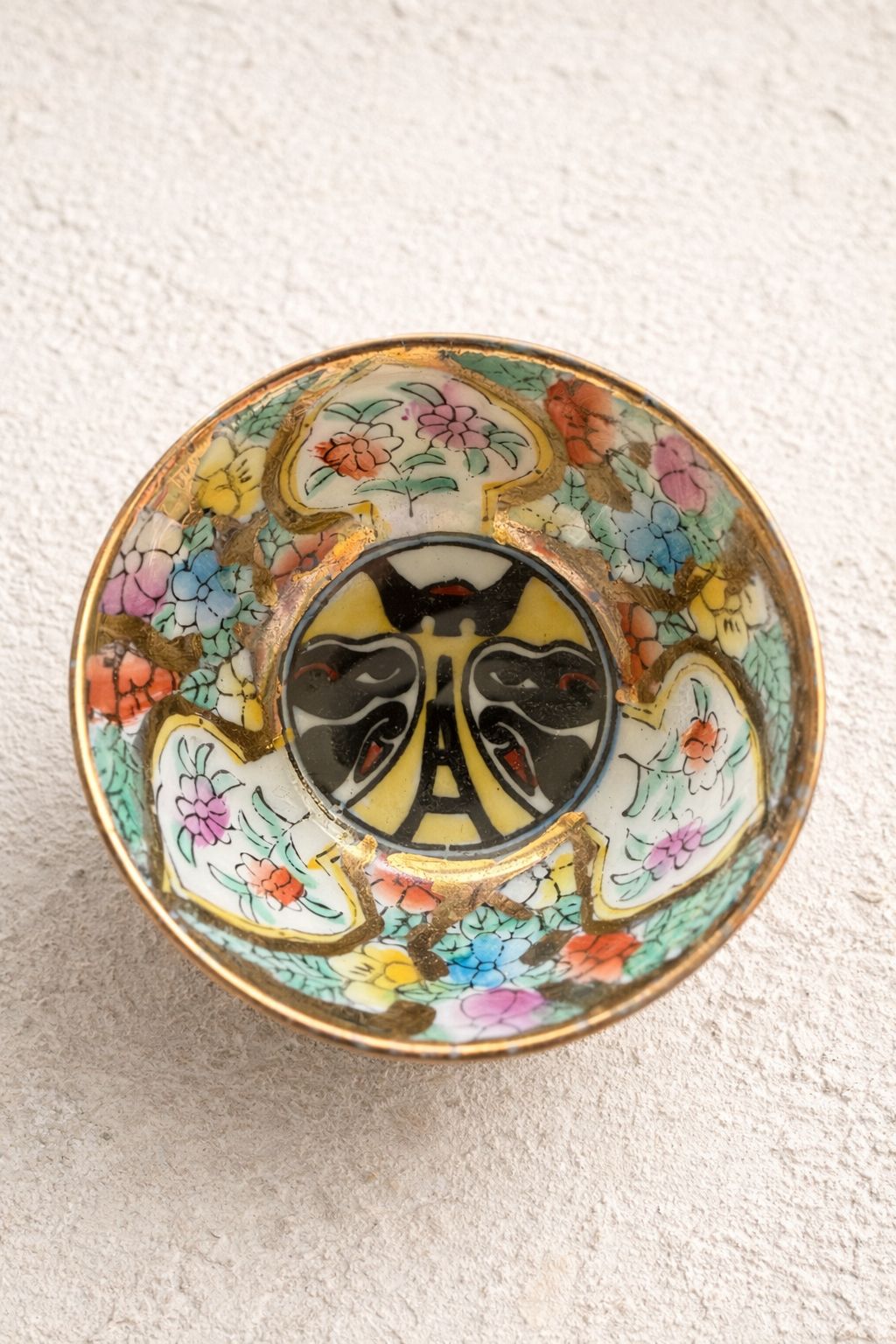 Set Of Four Japanese Decorative Enamel Sake Cups, Mid 20th Century photo for sale