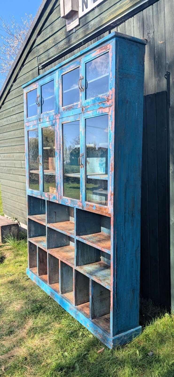 photo buy Huge Mid Century Industrial Glazed Display Cabinet 0296.