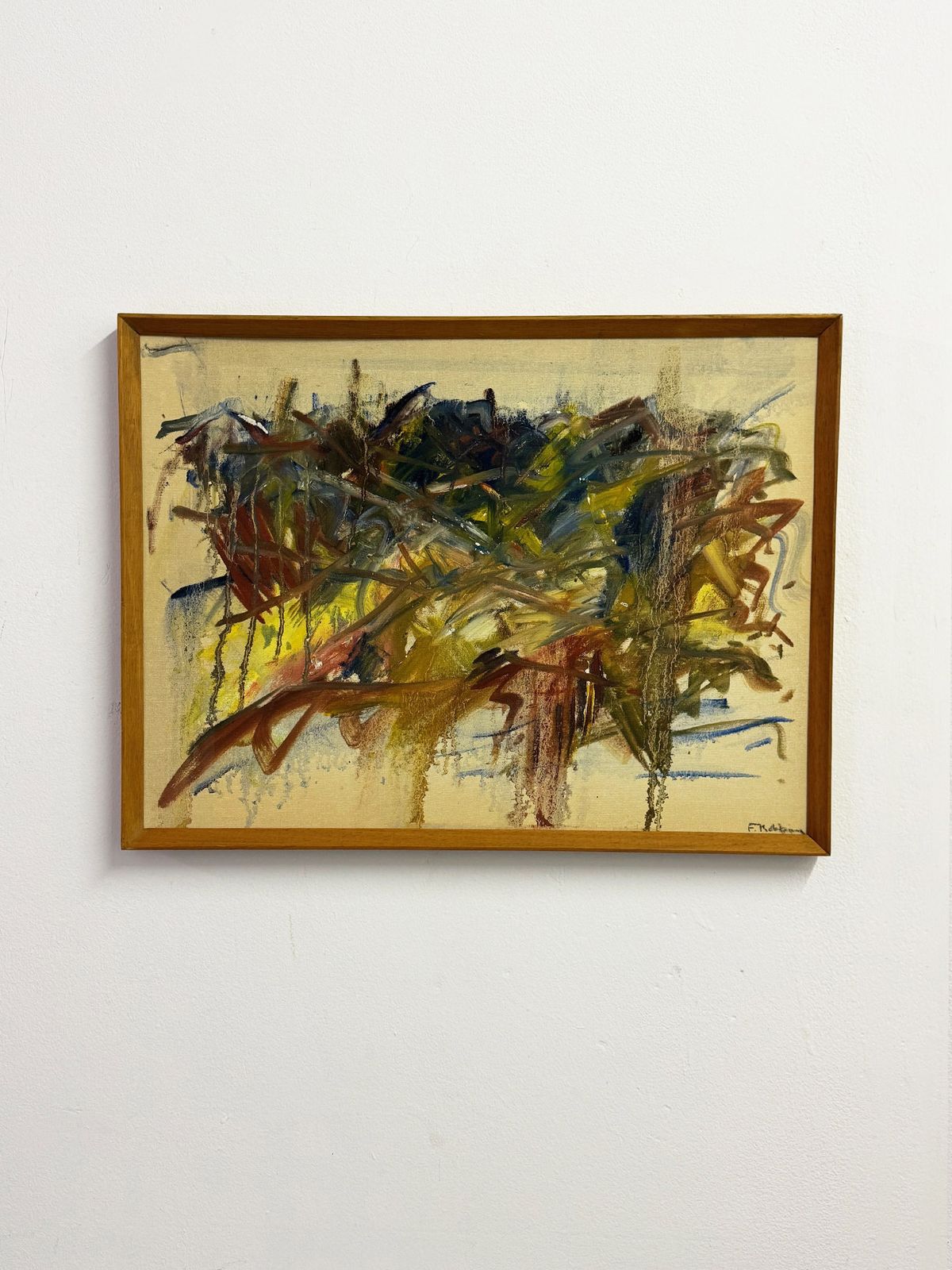 Felix Robbins – Abstract Modernist Oil Painting, Original Signed Artwork