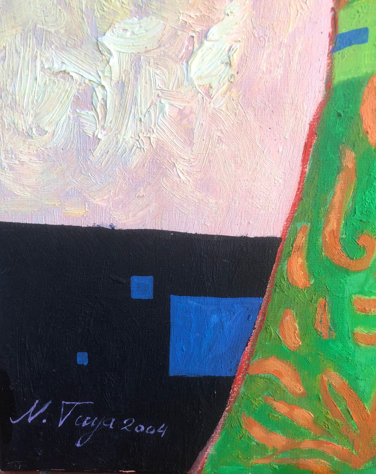 Tuya Natsagdorj Asian Modernist Female Portrait Painting Decorative Figurative Oil Composition 2004 photo furniture