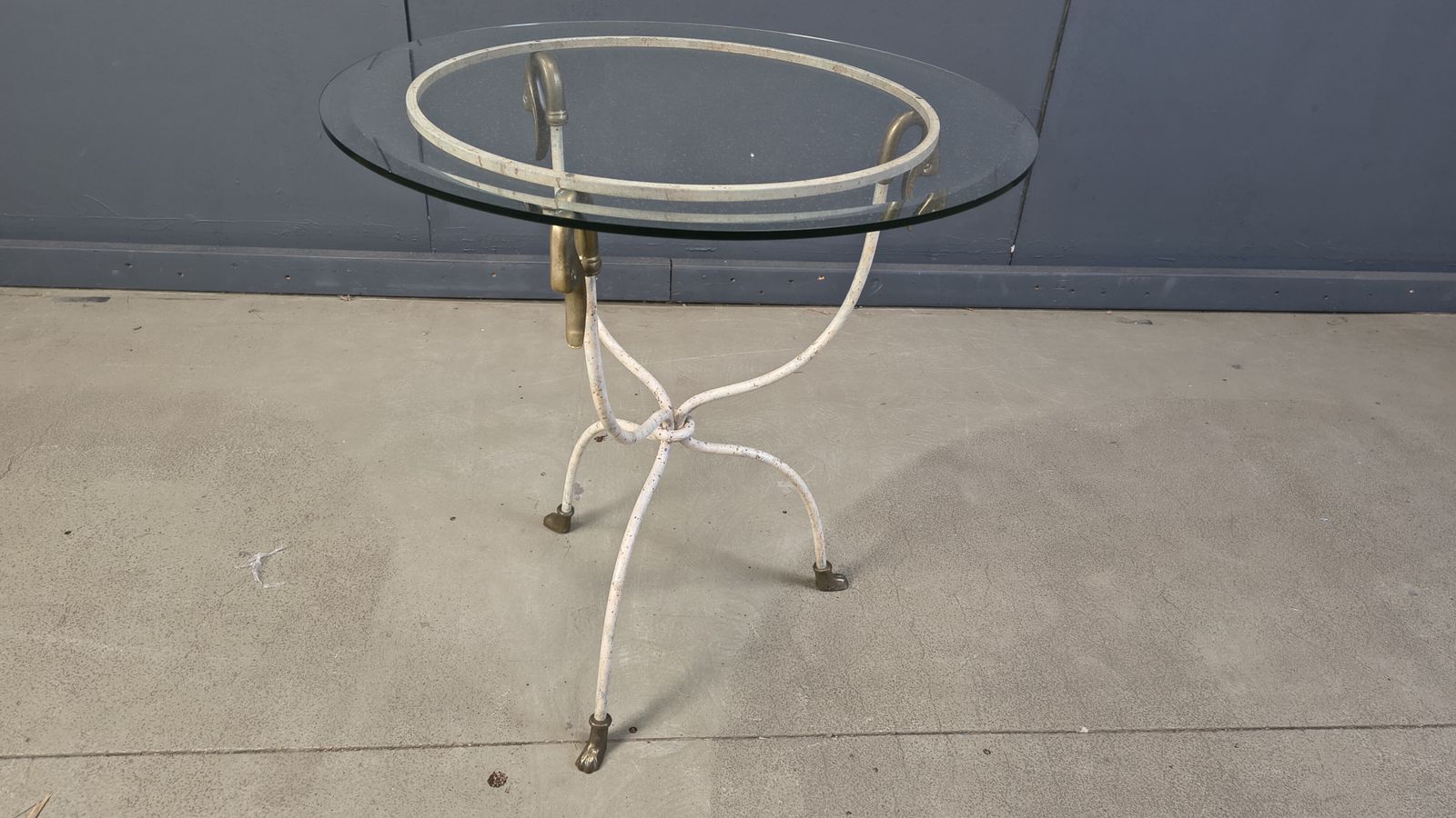 Mid Century Italian Swan Side Table, 1970s