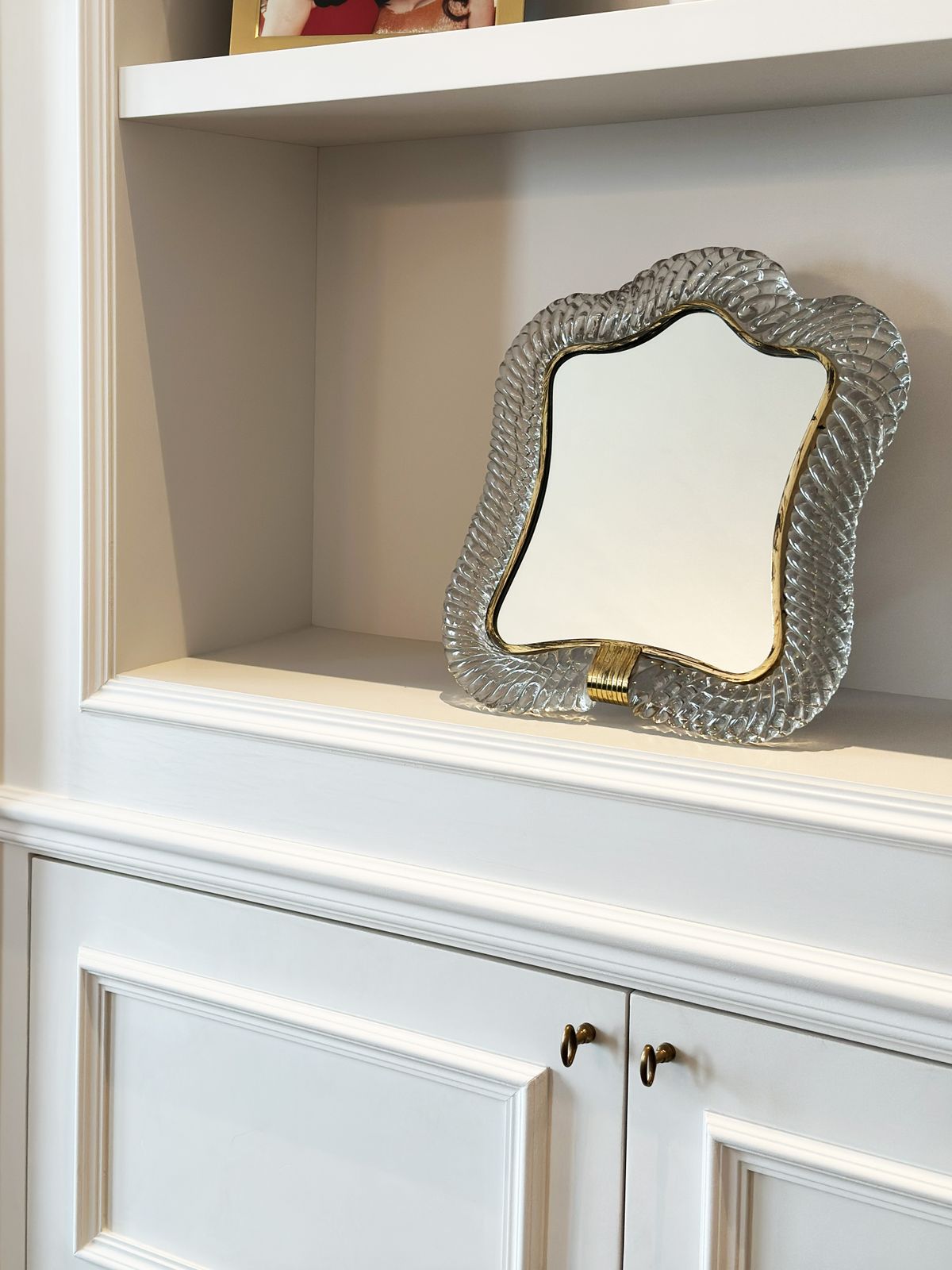 Murano Glass Vanity Mirror By Barovier And Toso, Italy, 1940s photo 7500.0