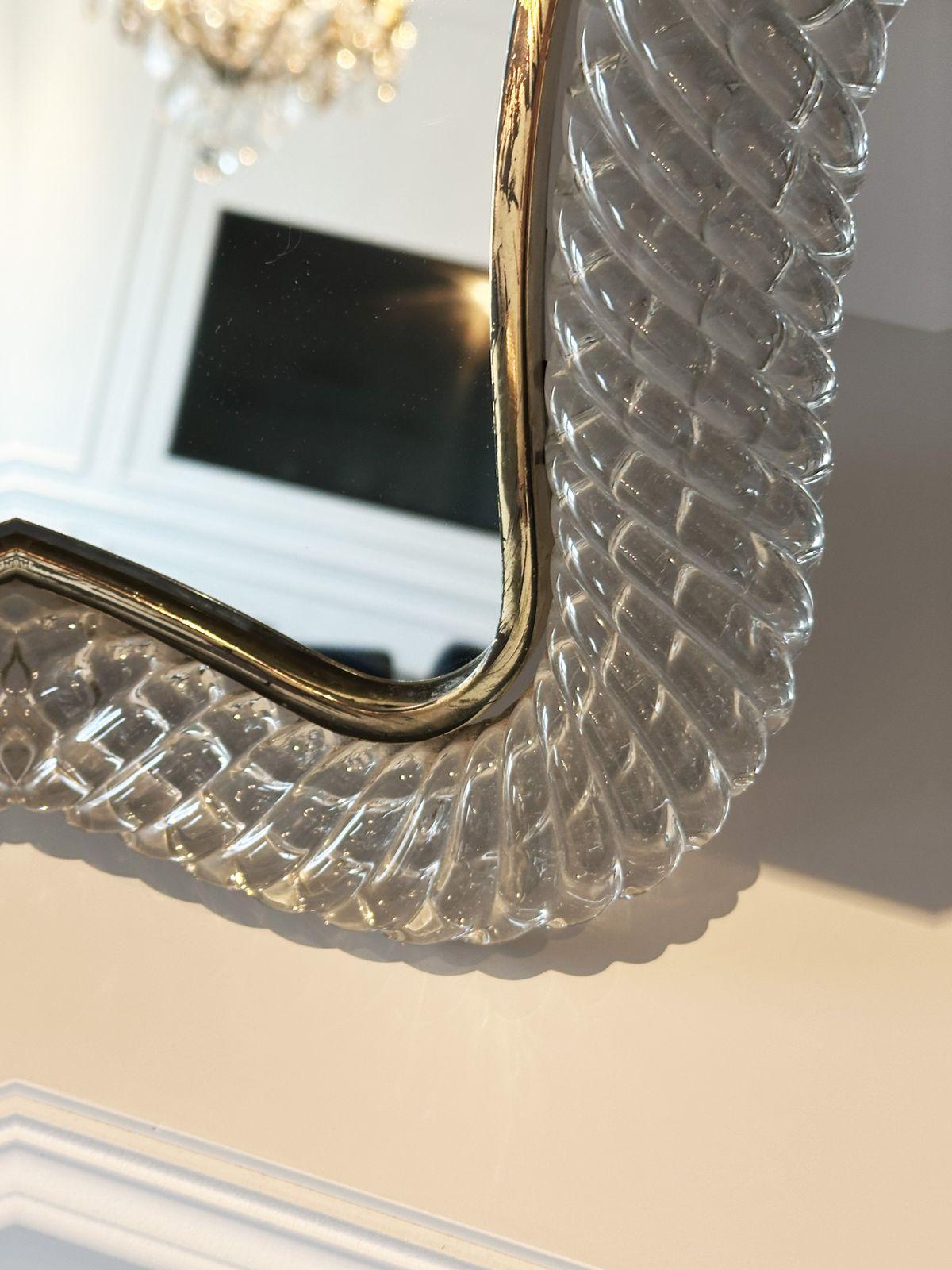 Murano Glass Vanity Mirror By Barovier And Toso, Italy, 1940s photo buy