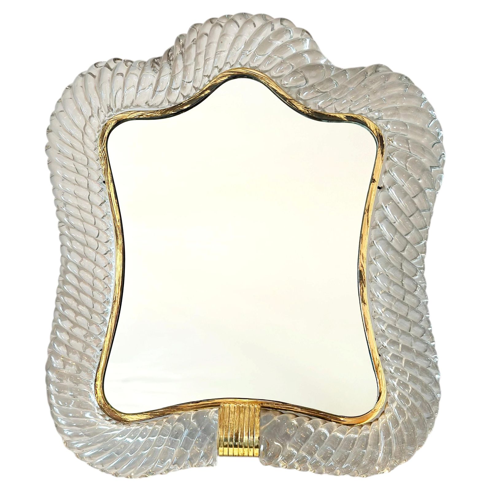 Murano Glass Vanity Mirror By Barovier And Toso, Italy, 1940s