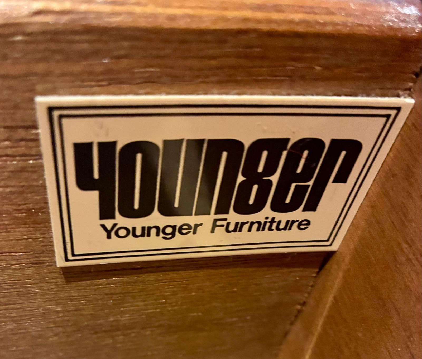 Pair Of Younger Furniture Cherry Bedside Chest With Brushing Slide
