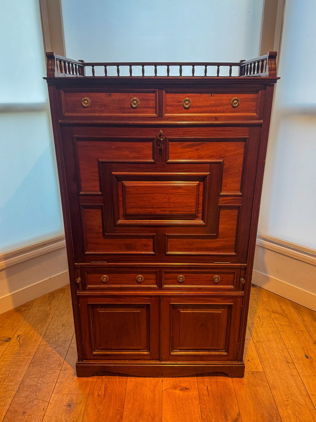 Victorian Mahogany Escritoire Fall Front Desk C.1875 Exhibition Quality photo furniture