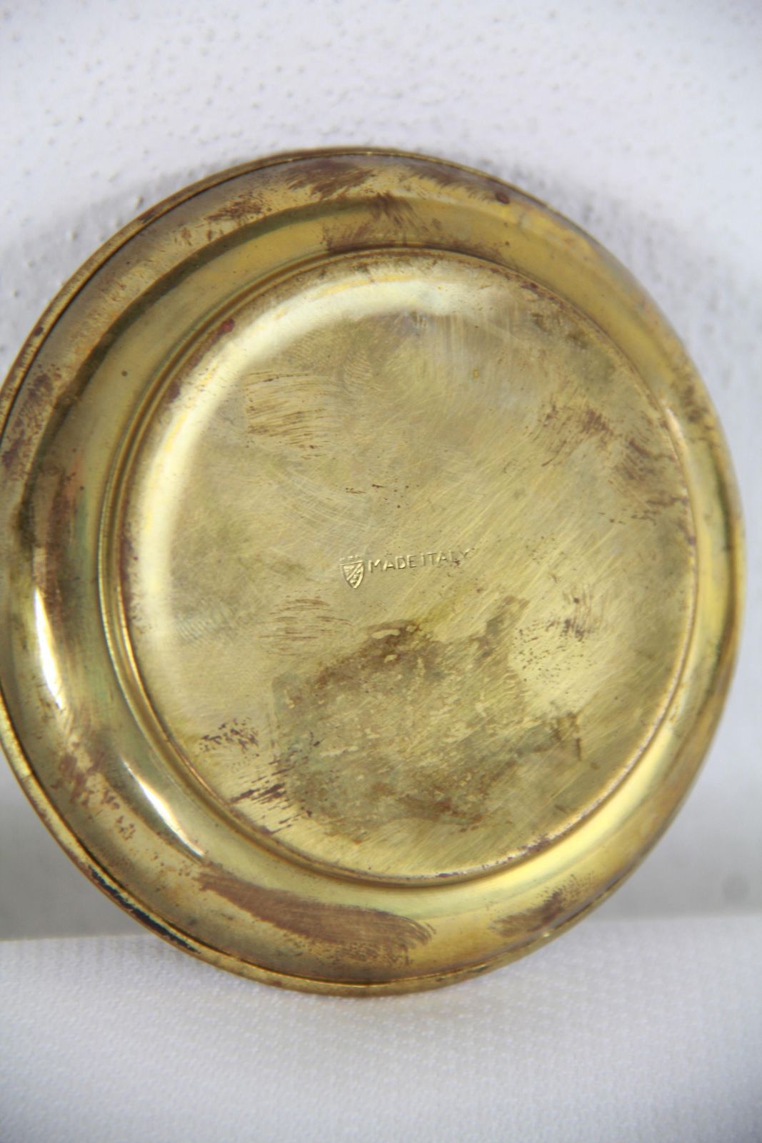 Poker D'assi, Antique Brass & Glass Coasters With Modiano Playing Cards, Italy, Set Of 4, 1950s photo Home Decor