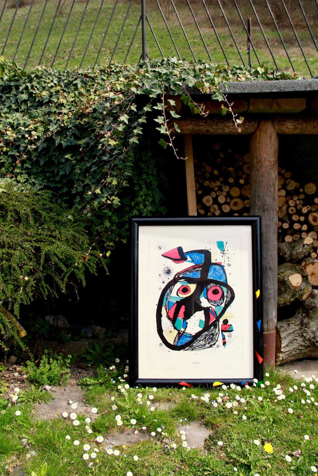 Carota, Vintage Joan Miró Lithography / Art Print, Italy, 1988 photo furniture