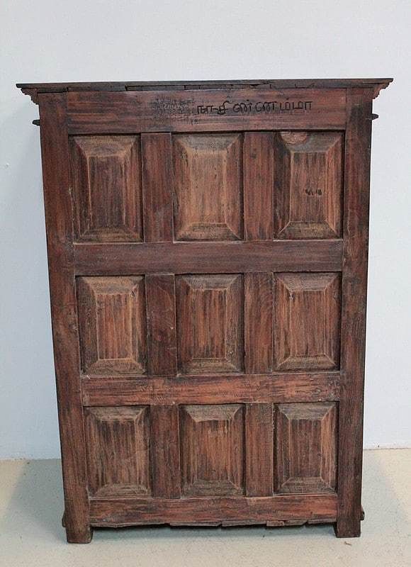 Small Teak Spice Cabinet India 19th photo vintage