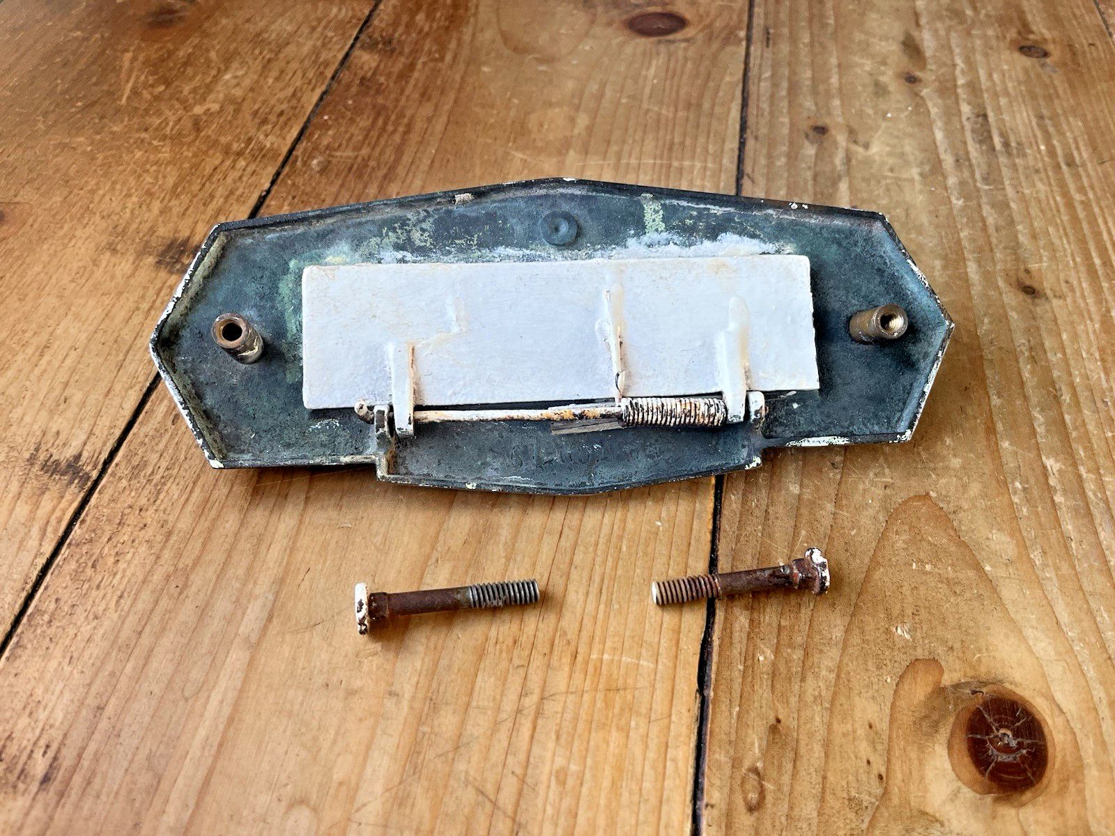 photo for sale Reclaimed Antique Art Deco Bronze Brass Door Knocker Letter Box Mail Post Slot