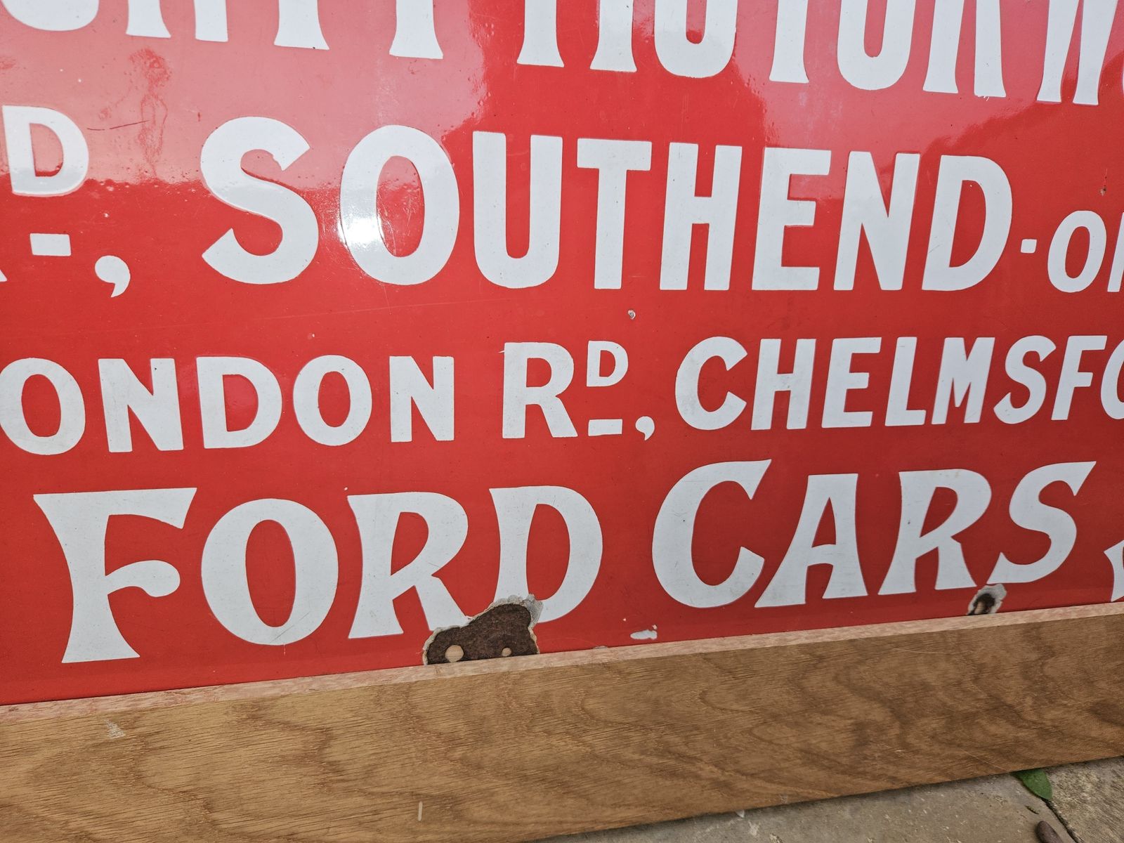 Large Rare Original Austin Motor Works Ltd "Agents Of Ford" Enamel Sign Framed photo 1200.0