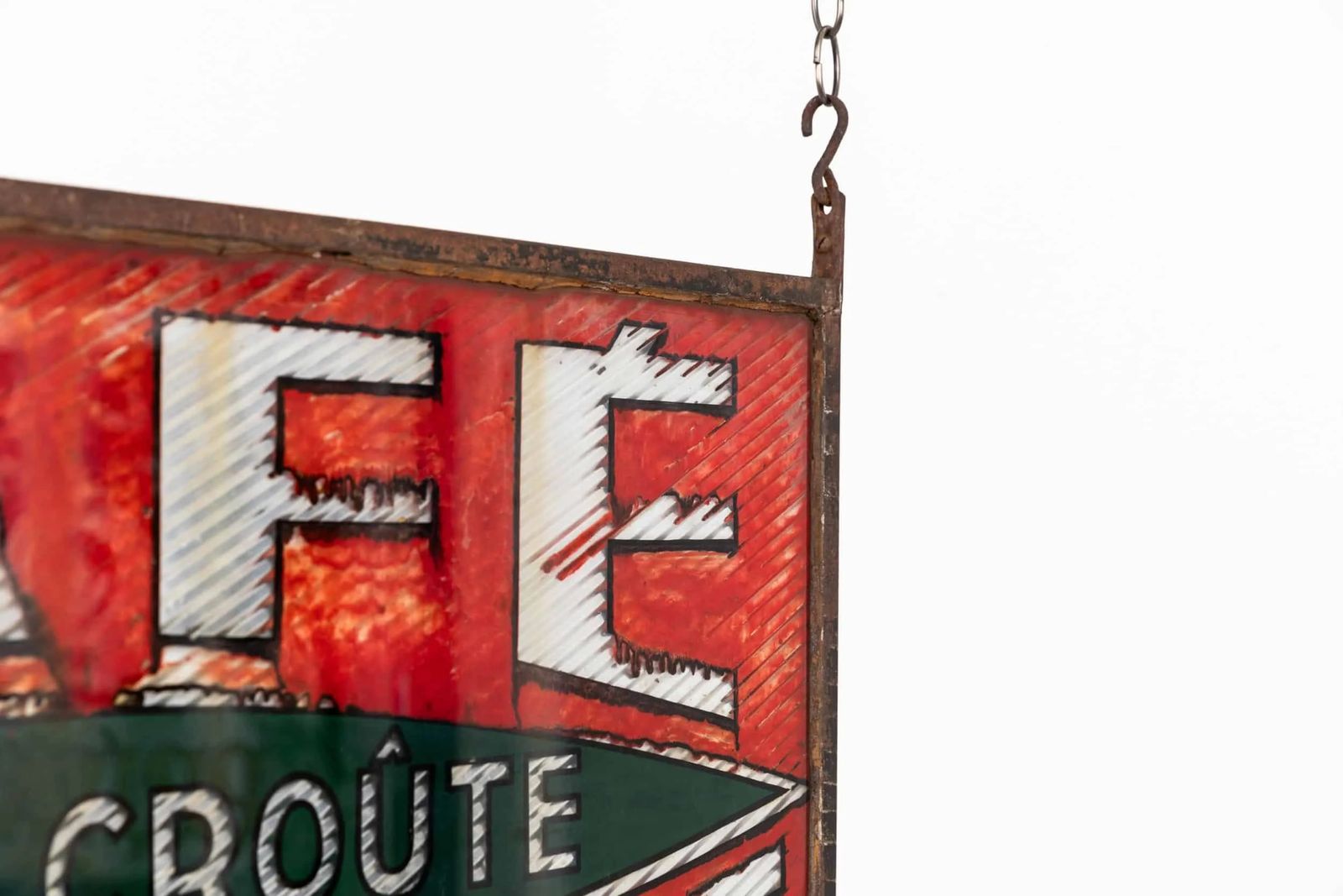 photo furniture Vintage French Cafe Double Sided Trade Sign