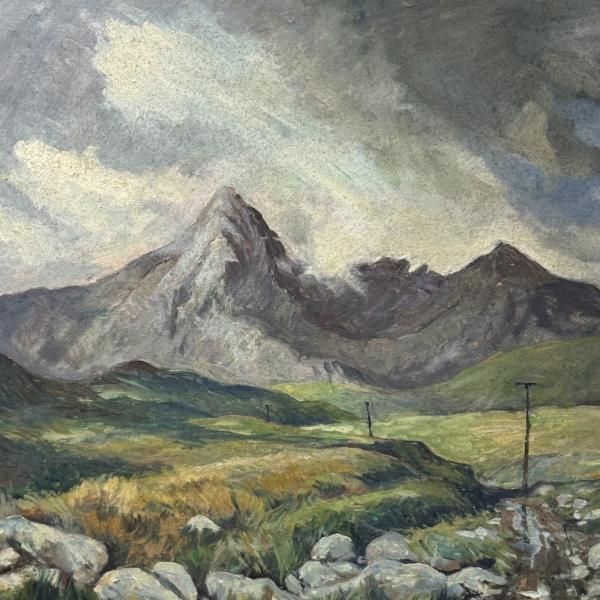 George Odlin "Rannoch Moor" Oil On Board photo furniture