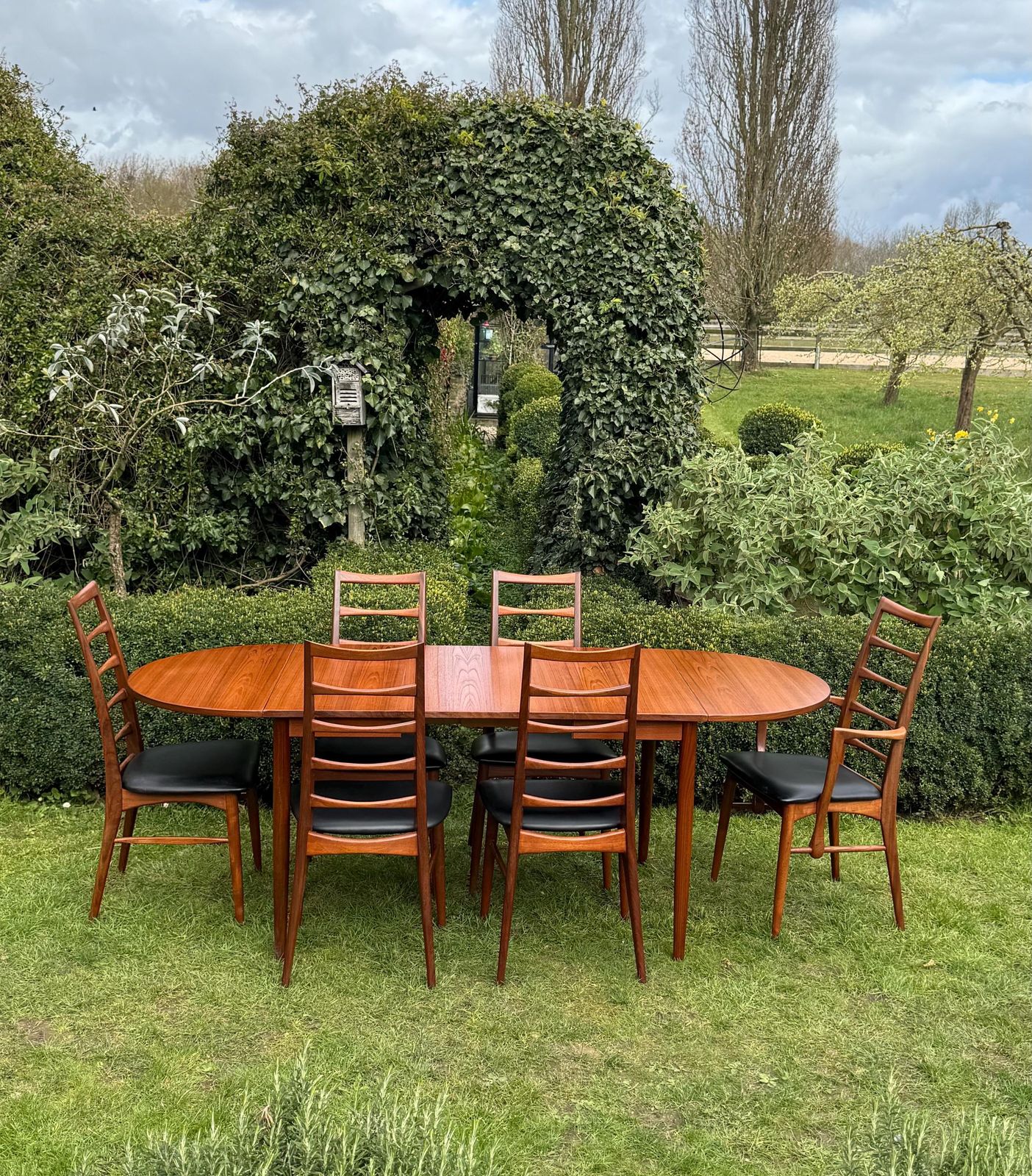 Mid Century Danish Teak Dining Table By Arne Vodder Seats 10 And 8 'Lis' Chairs By Nile Keofoed : 1960 photo furniture