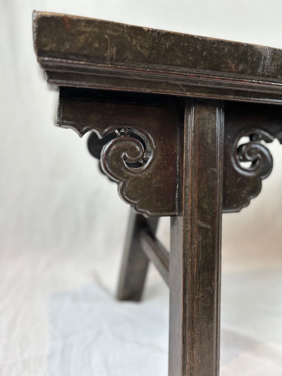 photo buy Antique Chinese Wooden Bench, 19th Century