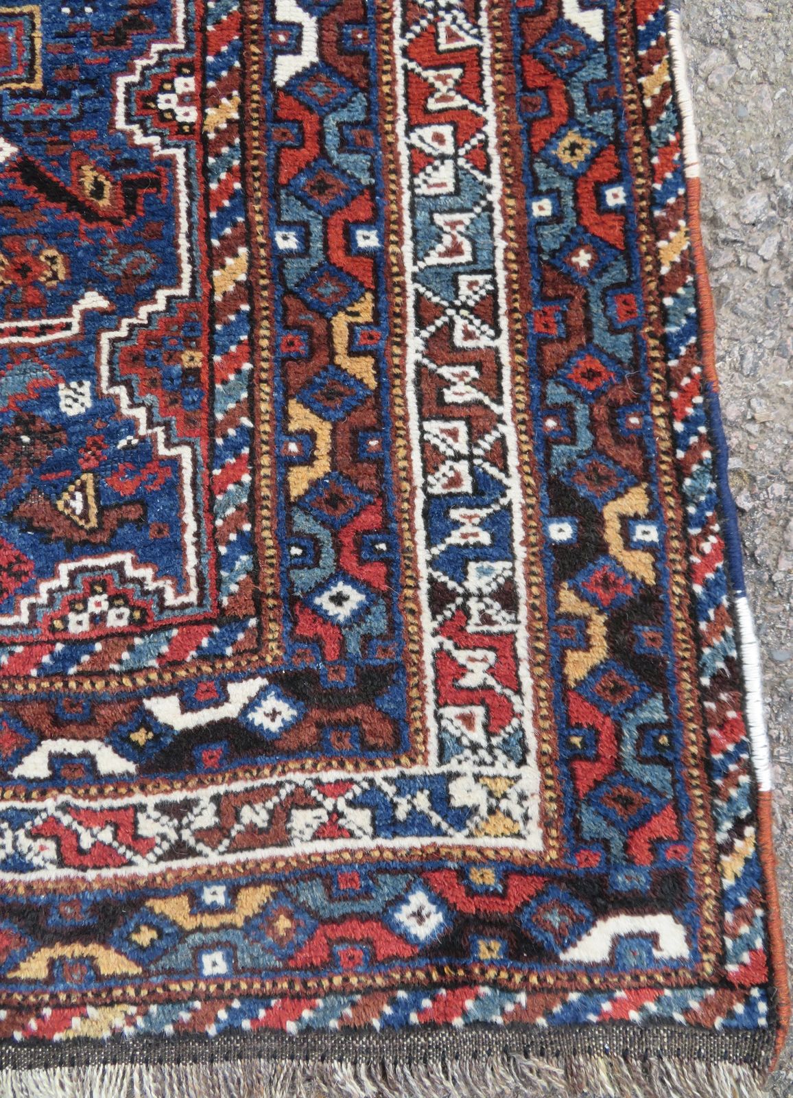 Textiles Antique Tribal Rug. 214cm X 167cm. photo