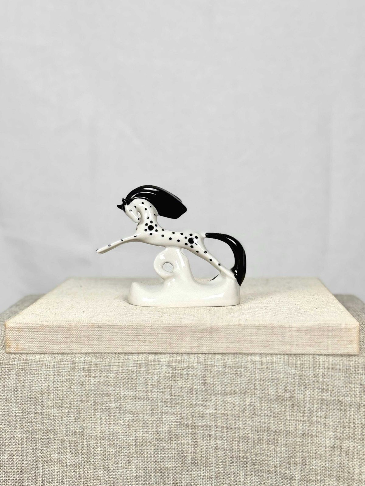 Vintage Porcelain Horse | Mid Century Modern Ceramic Horse Sculpture | Retro Animal Figurine