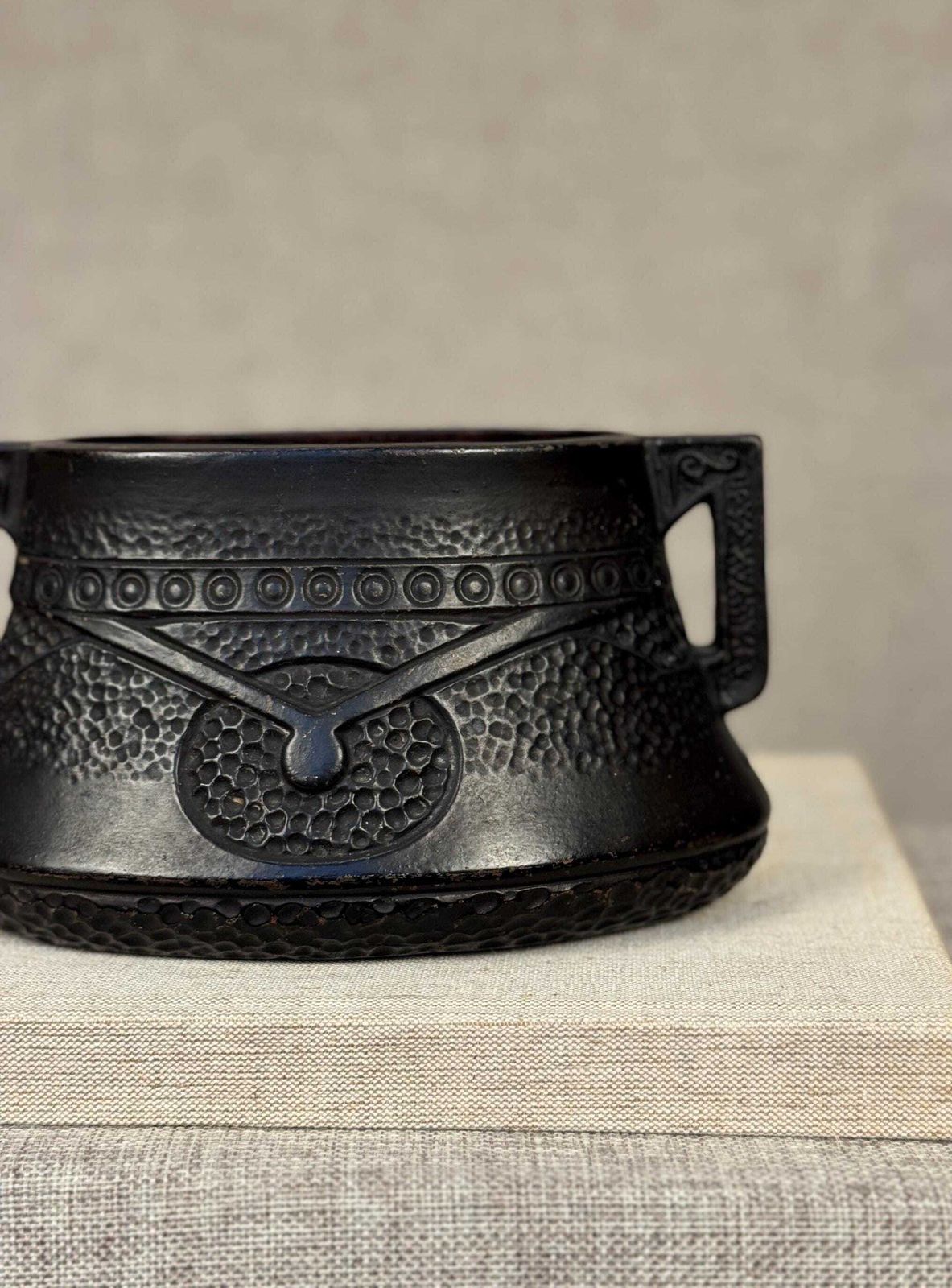 Antique Bretby Clanta Pottery Bowl | Arts & Crafts Mantel Vase photo for sale