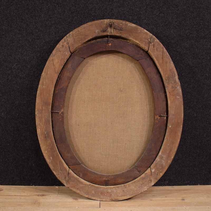 photo furniture Antique Oval Painting Of Saint Catherine Of Genoa From The 17th Century